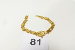 1 Bracelet souple maille fantaisie en or 875/1000 21k (L20cm). PB 4,7g