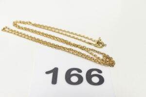 1 Chaîne maille forçat en or 750/1000 18k (L45cm). PB 4,2g
