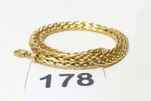 1 Collier maille palmier en or 750/1000 18k (L45cm). PB 18,8g