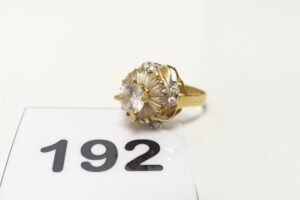 1 Bague en or 750/1000 18k rehaussée de pierres (td52). PB 5,3g
