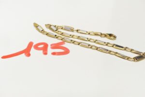 1 Bracelet bicolore très abimé en or 375/1000 9k (L21cm). PB 2,1g