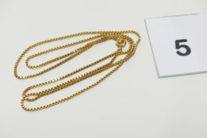 1 Chaîne maille carrée en or 750/1000 18k (L61cm). PB 9,2g