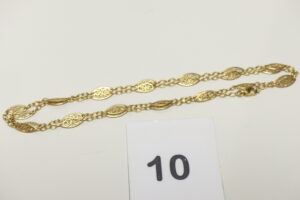 1 Collier à motifs filigranés en or 750/1000 18k (L60cm). PB 8,1g