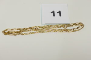 1 Chaîne maille alternée en or 750/1000 18k (L50cm). PB 8,3g