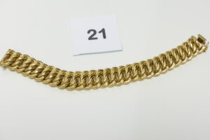 1 Bracelet maille américaine en or 750/1000 18k (L19cm). PB 45,7g