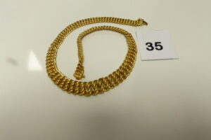 1 collier maille américaine en or 750/1000 18k (L43cm). PB 35,9g