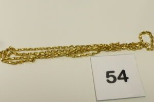 1 Chaîne maille en épi en or 750/1000 18k (L61cm). PB 5g