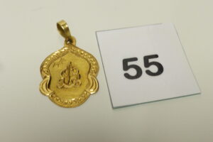 1 Pendentif ouvragé en or 750/1000 18k (H4cm). PB 4,1g