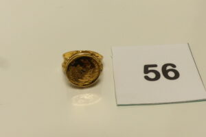 1 Bague en or 750/1000 18k, motif ouvragé (un peu cabossée, td59). PB 3,7g
