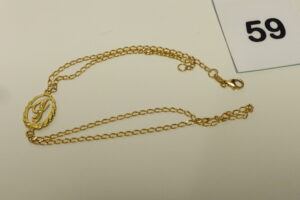 1 bracelet doigt en or 750/1000 18k (L19cm). PB 4,4g