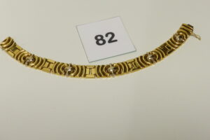 1 Bracelet maille articulée en or 750/1000 18k (L19cm). PB 29,2g