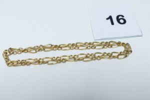 1 Chaîne maille alternée en or 750/1000 18k (L44cm). PB 12g