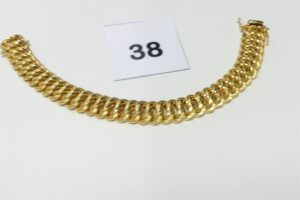 1 Bracelet maille américaine en or 750/1000 (L20cm). PB 30,3g