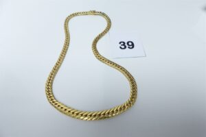 1 Collier maille anglaise en or 750/1000 18k (L42cm). PB 21,3g