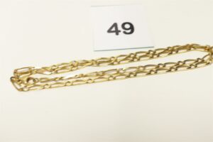 1 Chaine maille alternée en or 750/1000 18k (L54cm). PB 14,6g