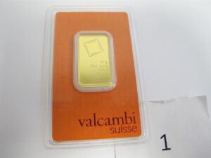1 lingotin or 24k (999/1000)de 20 grs sous scellés Valcambi Suisse N°AA271867.PB 20 grs.