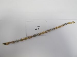 1 Bracelet 2 ors 18k(750/1000)maille torsadée(L19cm).PB 4,40 g.