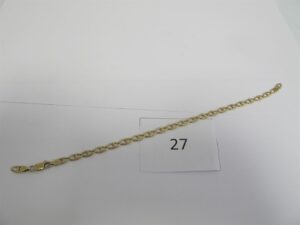 1 Bracelet or 18 k (750/1000) brisé maille alternée PB 7,72g.