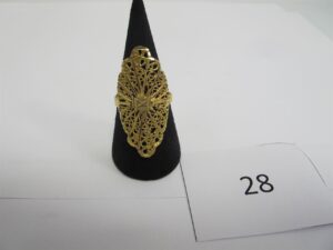 1 bague or 21k(875/1000)filigranée.PB 4,33g.