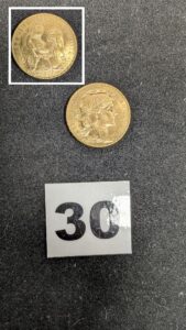 1 Pièce Marianne de 20fr année 1907, en or 916/1000 22k. PB 6,44g