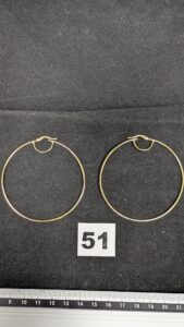 2 Créoles (Diam 6cm) en or 750/1000 18k . PB 3g