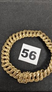 1 Bracelet maille américaine (L21cm) en or 750/1000 18k. PB 35,22g