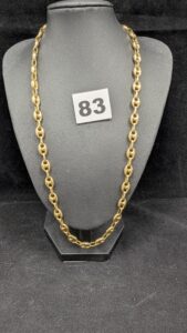 1 Chaine maille grain de café (L52cm) enor 750/1000 18k. PB 29,87g