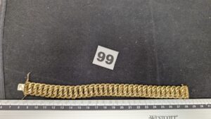 1 Bracelet maille américaine (L19,5cm) en or 750/1000 18k. PB 34,1g
