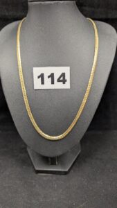 1 Collier maille anglaise (L45cm) en or 750/1000 18k. PB 8,9g