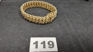 1 Bracelet en maille américaine (L19cm) en or 750/1000 18k. PB 32,1g