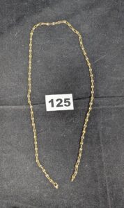 1 Chaine maille grain de café (L56cm) fermoir non fixé, en or 750/1000 18k. PB13,5g