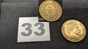 1 Napoleon II de 20fr année 1856 en or 900/1000 21,6k. PB 6,4g