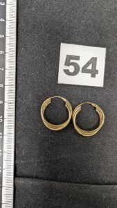 2 Boucles créoles 3 ors (Diam 1,7cm) 750/1000 18k. PB 1,32g