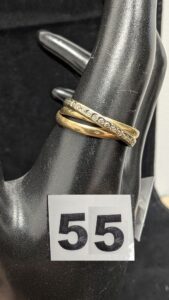 1 Bague lien 3 ors (TD61) en or 750/1000 18k. PB 4,48g