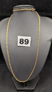 1 Chaine maille alternée (L65cm) en or 750/1000 18k. PB 12,75g