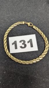 1 Bracelet maille palmier plate (L18,5cm) en or 750/1000 18k. PB 6,17g