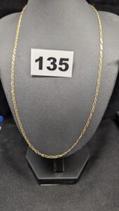 1 Chaine maille alternée (L49cm) en or 750/1000 18k. PB 4,46g