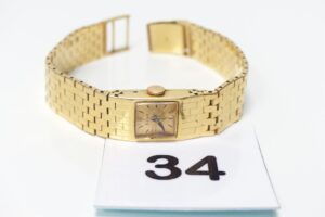 1 Bracelet montre dame de marque Egine bracelet et boîtier en or 750/1000 18K. PB 47,6g (L17cm)