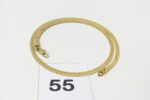 1 collier maille anglaise en or 750/1000 18k (L42cm). PB 21,4g