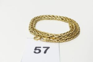 1 collier maille palmier en or 750/1000 18k (L46cm). PB 12,4g