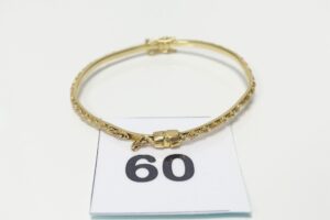 1 bracelet rigide ouvrant en or 375/1000 9k (détérioré). PB 5,1g