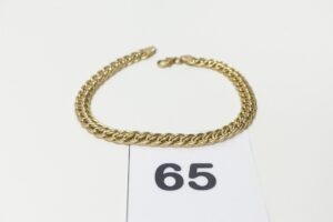 1 bracelet maille festonnée en or 375/1000 9k (L19cm). PB 3,9g