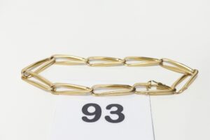 1 Bracelet maille alternée en or 750/1000 18k (L20cm). PB 12,7g