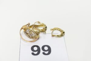 1 Lot de bijoux détériorés en or 750/1000 18k. PB 4,5g