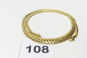 1 Collier maille anglaise en or 750/1000 18k (L45cm). PB 19g