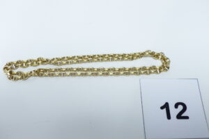 1 Chaîne maille marine en or bicolore 750/1000 (Longueur 50cm). PB 8,9g