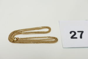 1 Chaîne maille gourmette en or 750/1000 (Longueur 48cm). PB 6,7g