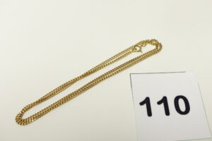 1 Chaîne maille gourmette en or 750/1000 (18K, Longueur 41cm). PB 5,4g