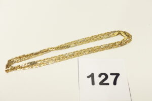 1 Chaîne maille plate en or 750/1000 (18K, Longueur 50cm). PB 14,8g